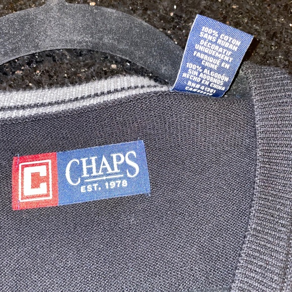 Men’s Chaps Black Sweater Vest size X Large EXCELLENT CONDITION - Picture 7 of 7